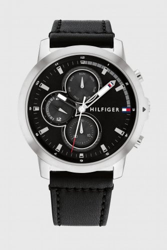 ساعة جيمسون الرجالية بقرص رمادي داكن، جلد أسود، 46...