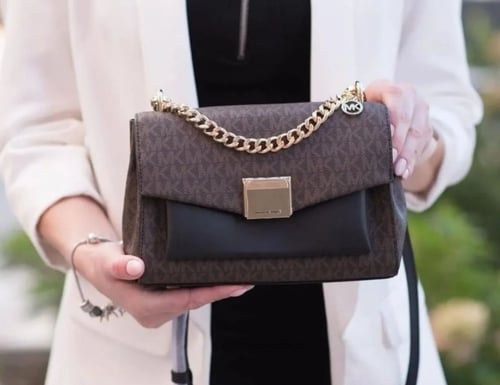 شنطة مايكل كورس ليتا جلدية كروس أسود