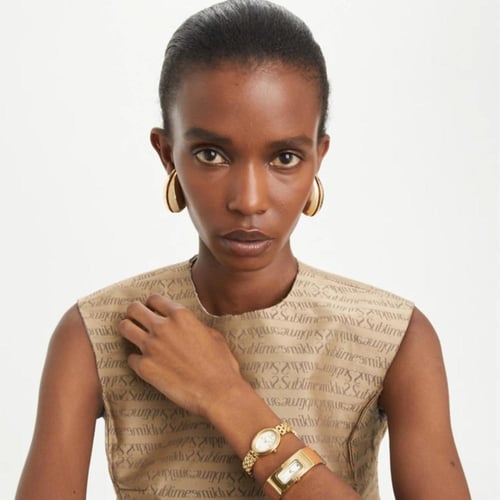 ساعة توري بورش اوفال ذهبي