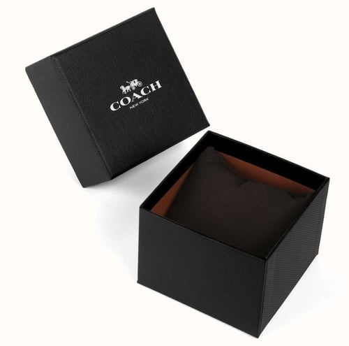 ساعة كوتش نسائية جلد اسود