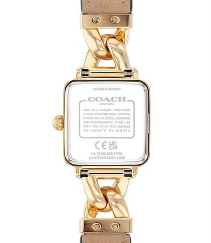 ساعة كوتش نسائية كاس ذهبي