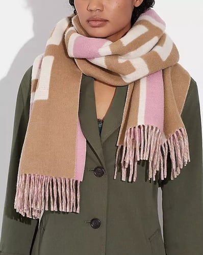 سكارف كوتش كبير وجهين طباعة