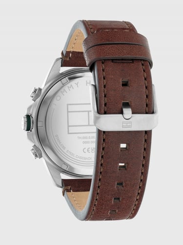 ساعة تومي هيلفيغر جلد بني