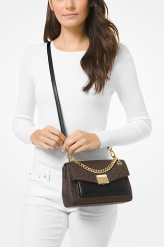 شنطة مايكل كورس ليتا جلدية كروس أسود