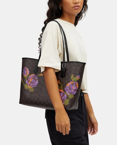 شنطة كوتش كبيرة طباعة زهور