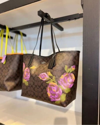 شنطة كوتش كبيرة طباعة زهور