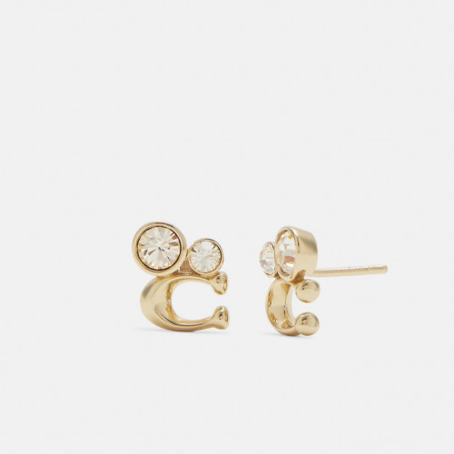 اقراط كوتش مرصعه ذهبيه