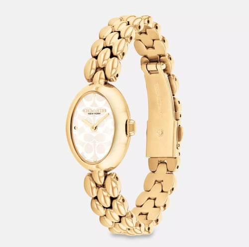 ساعة كوتش نسائية ذهبي