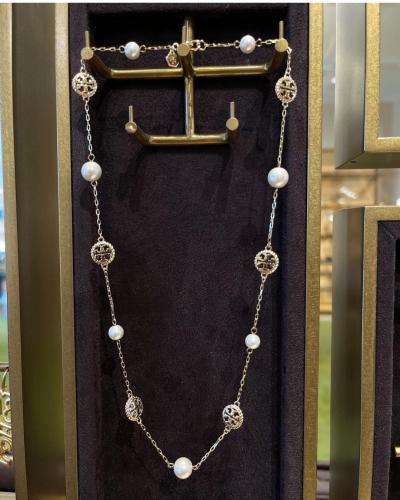 قلادة توري بورش لؤلؤ فضي