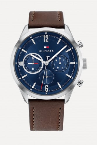 ساعة تومي هيلفيغر جلد بني داكن