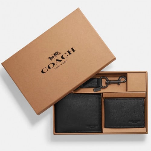 محفظة كوتش رجالية طقم هدية