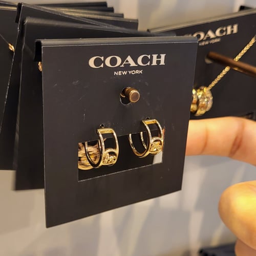 أقراط كوتش حصان وعربه ذهبي