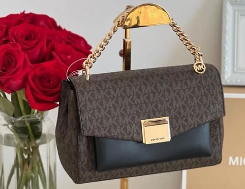 شنطة مايكل كورس ليتا جلدية كروس أسود