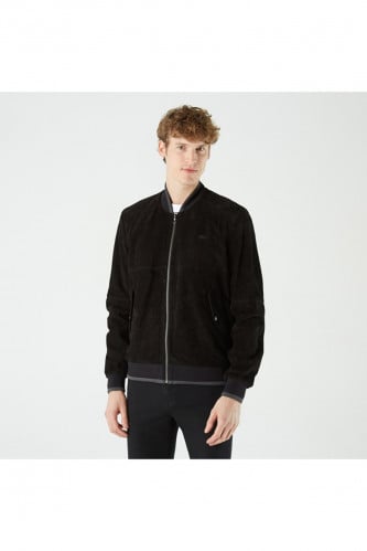 جاكيت أسود رجالي بسحاب من Lacoste- أصلي