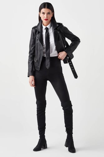 سترة من الجلد الطبيعي لراكبي الدراجات النارية بالل...