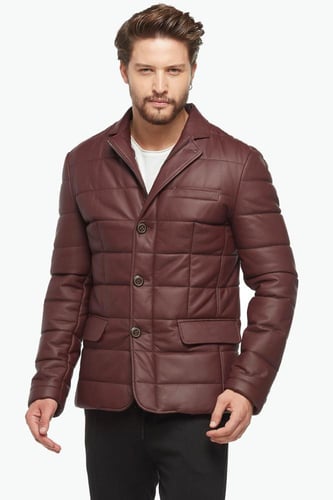 سترة مورازي بليزر منتفخة من الجلد من DERIZA - أصلي