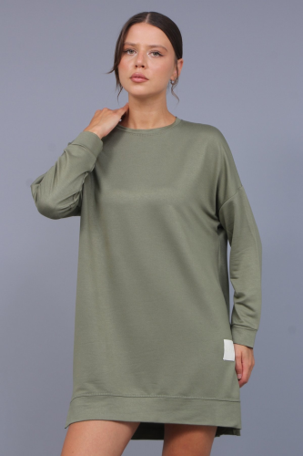 سويت شيرت نسائي – modacan toptan – زيتوني – قطن – S-M-L-XL – صنع في تركيا