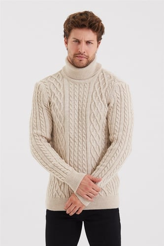 بلوفر رجالي بيج من Cool Traz - أصلي