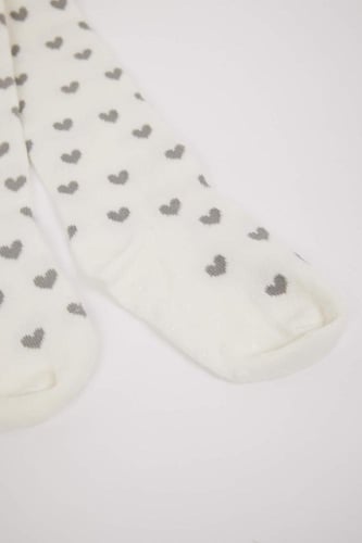 جوارب طويلة قطنية بدون خياطة للفتيات الصغيرات قطعت...