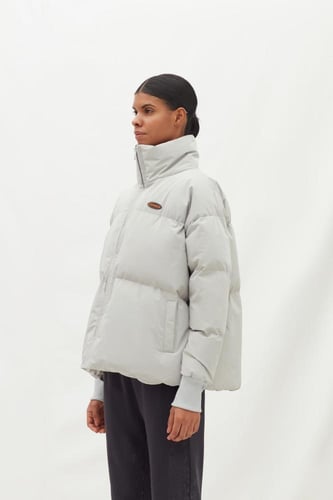 معطف نسائي من Les Benjamins - رمادي فاتح - دافئ وأ...