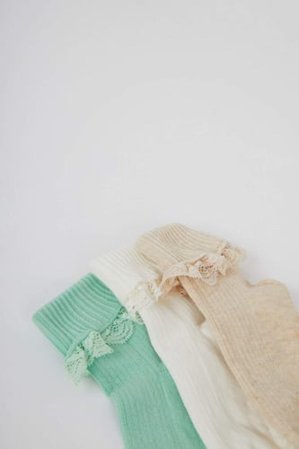 جوارب قطنية طويلة مكونة من 3 قطع من DeFacto - أصلي