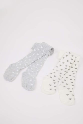 جوارب طويلة قطنية بدون خياطة للفتيات الصغيرات قطعت...