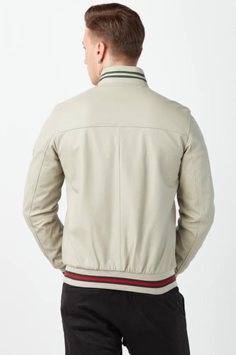 معطف جلد طبيعي مزدوج الجوانب للرجال من الجلد باللو...