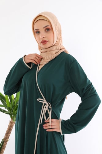 عباءة صلاة اخضر زمردي برباط من Medipek - أصلي