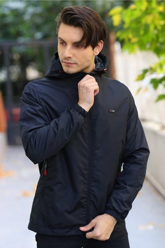 جاكيت رجالي بغطاء للرأس مقاوم للمطر من d1fference...