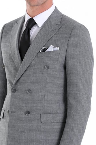 بدلة كلاسيكية رمادية اللون ماركة Hatemoğlu