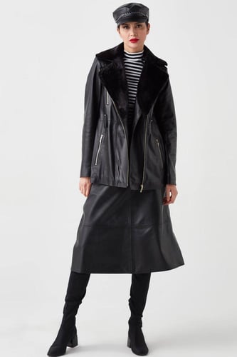 معطف واق من المطر من الجلد الطبيعي من DERIZA - أصل...