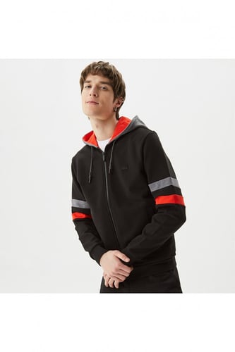 سويت شيرت رجالي بقلنسوة وسحاب من Lacoste- أصلي