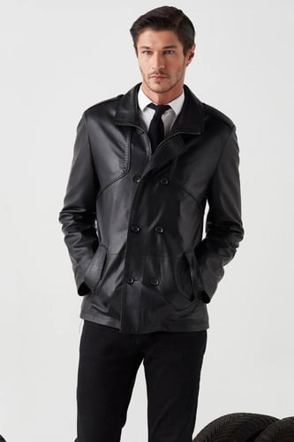 سترة جلدية أصلية قطع إيطالية من DERIZA - أصلي