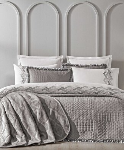 طقم مفرش عرايس مطرز - قطني ناعم - 6 قطع - Taç - تر...