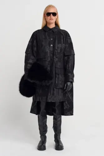 فستان قميص نسائي مطبوع بقصة واسعة - تصميم عملي عصر...