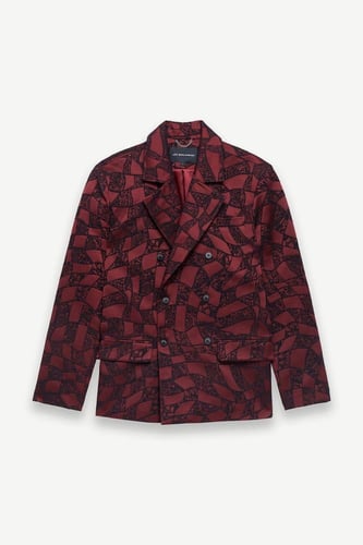 بليزر رجالي منقوش بقصّة عادية - Les Benjamins - تر...