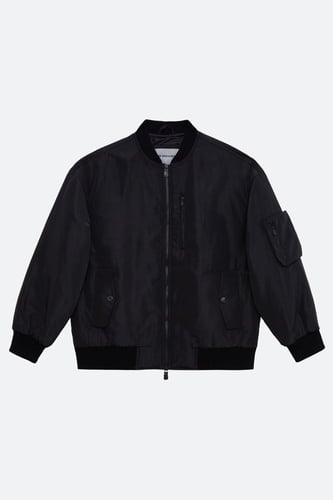 جاكيت بومبر رجالي - أسود - Les Benjamins - تركي أص...