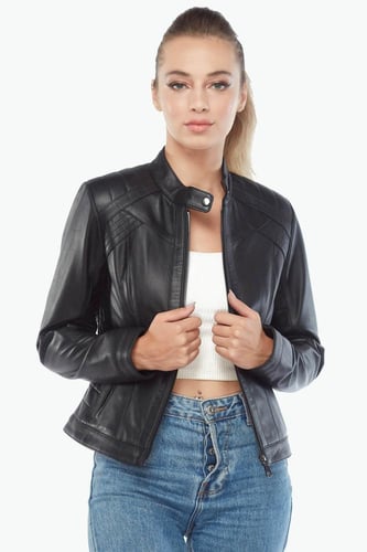 معطف جلد روزا نسائي من DERIZA - أصلي