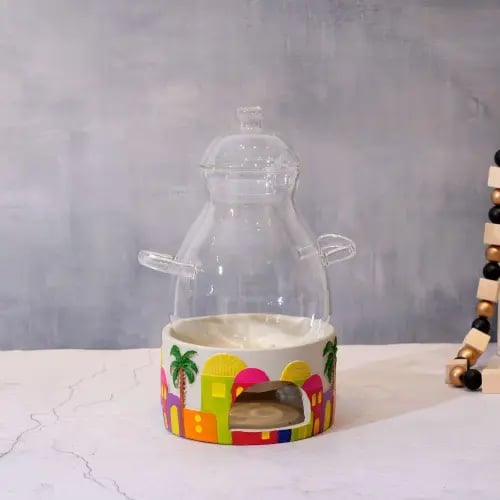 جرة فول مع سخان - بيج - الحفاظ على سخونة الفول - 2...