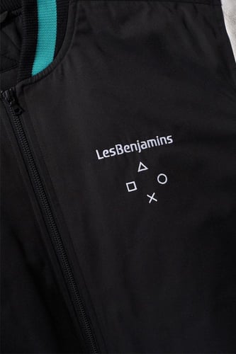 جاكيت بومبر رجالي اسود رجالي حرية الحركة Les Benja...