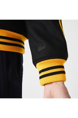 سويت شيرت رجالي اسود و اصفر بسحاب من Lacoste- أصلي