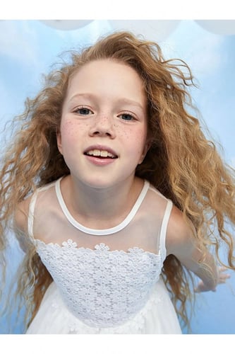 فستان بناتي دانتيل برقبة دائرية من ال سي وايكيكي L...