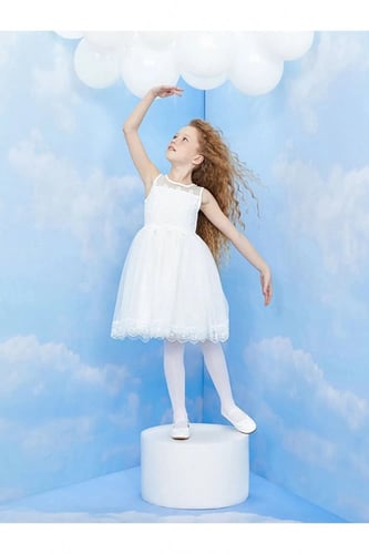 فستان بناتي دانتيل برقبة دائرية من ال سي وايكيكي L...