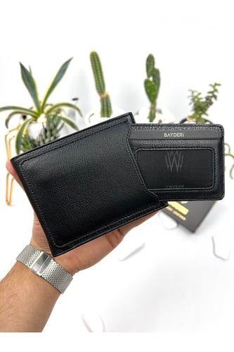 محفظة رجالي من الجلد الطبيعي مقاس 11*9 سم من Bayde...