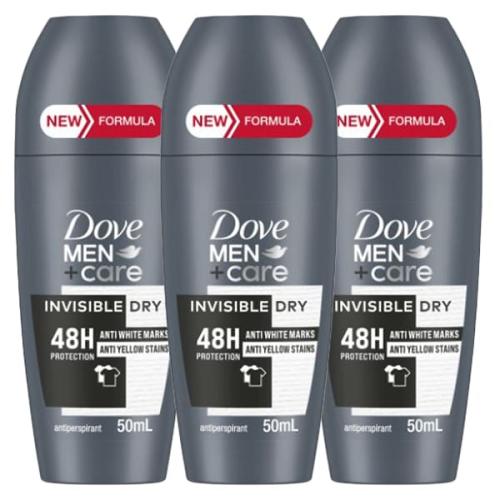 دوف من+كير مزيل عرق رول أون إنفيزيبل دراي للرجال -...