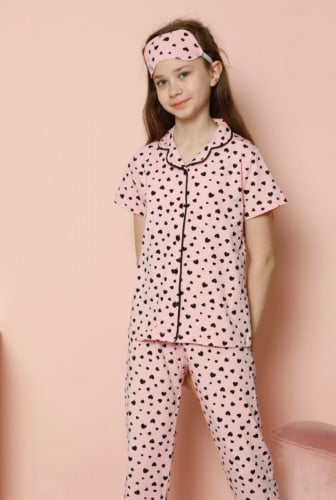 بجامة اطفال _ زهري