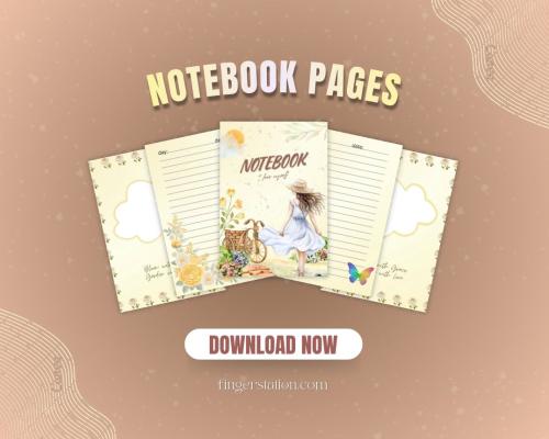 دفتر ملاحظات شخصية للطباعة | نوت بوك بنات