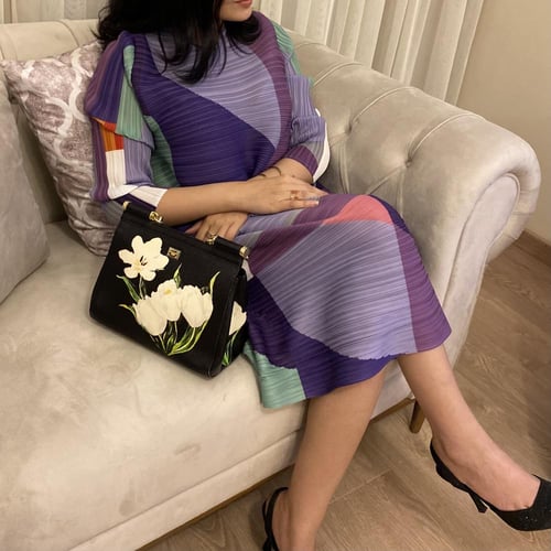 Purple Plisse Dress