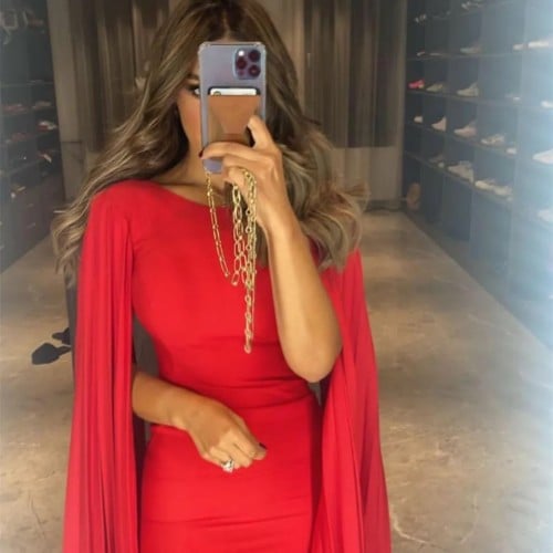 Pleated Sleeve Dress