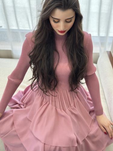 Baby Pink Flared Dress